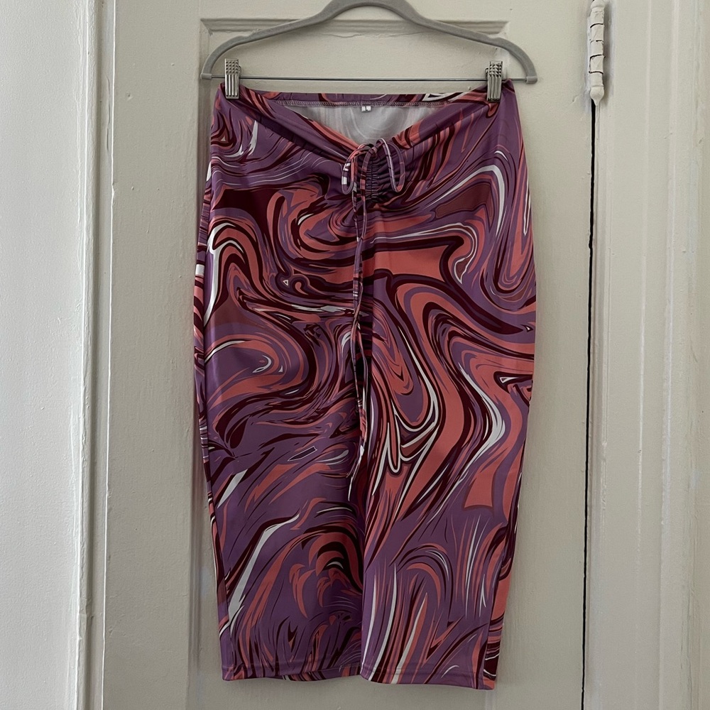 Abstract Ruche Skirt